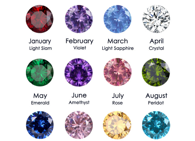 Birthstone Drop Threader Chain Earrings