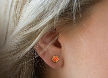 Birthstone Stud Earrings with Zircon Rhinestone – Personalized Elegance