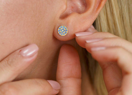 Birthstone Stud Earrings with Zircon Rhinestone – Personalized Elegance