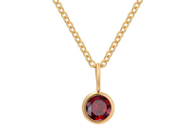 Birthstone Diamond Pendant Necklace