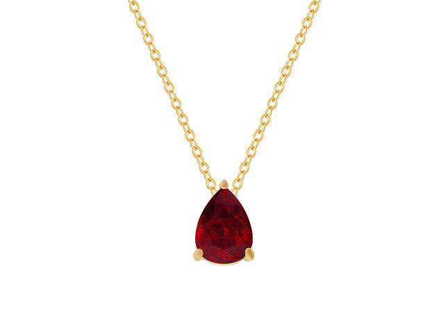 Teardrop Birthstone Necklace